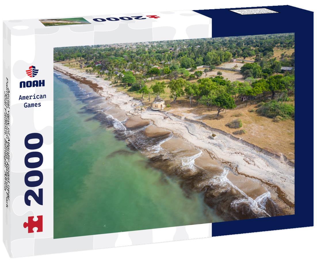 Noah Jigsaw Puzzle Aerial view of Atlantic coast near Palmarin. Saloum Delta National Park, Joal Fadiout, Senegal. Africa 2000 pieces