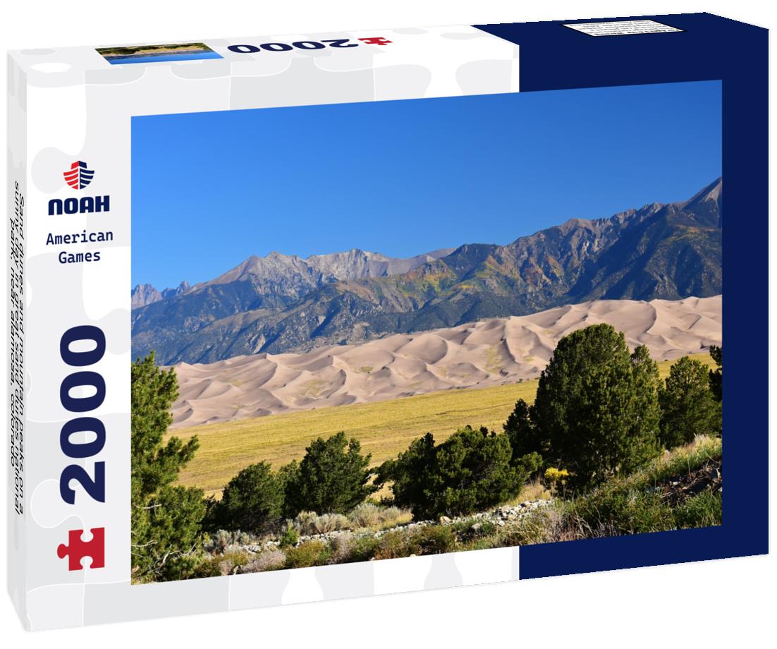Noah Jigsaw Puzzle Sand dunes and mountain peaks on a sunny day in great sand dunes national park, near alamosa, colorado 2000 pieces