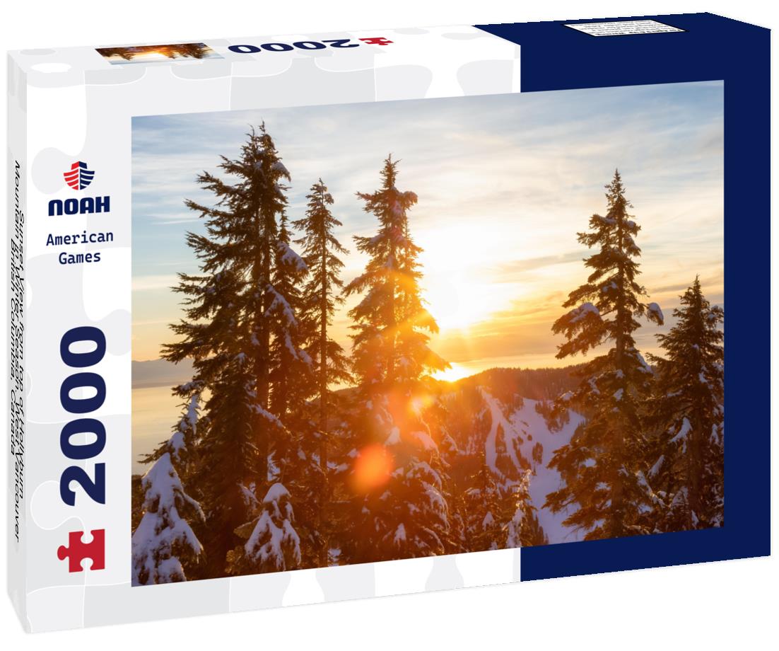 Noah Jigsaw Puzzle Sunset View from top of Hollyburn Mountain in Winter Season. West Vancouver, British Columbia, Canada 2000 pieces