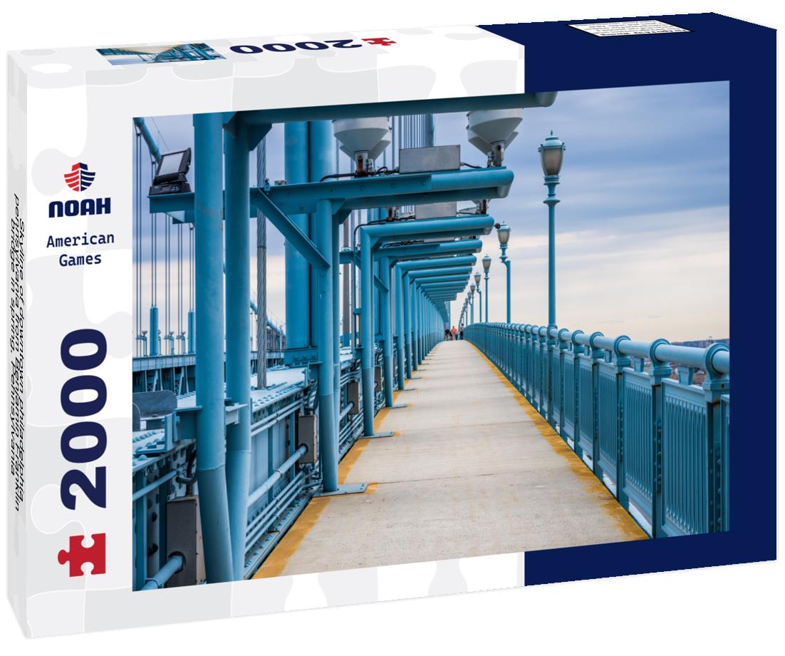 Noah Jigsaw Puzzle Skyline of downtown philadelphia, pennsylvania from Benjamin Franklin bridge in spring, Pennsylvania 2000 pieces
