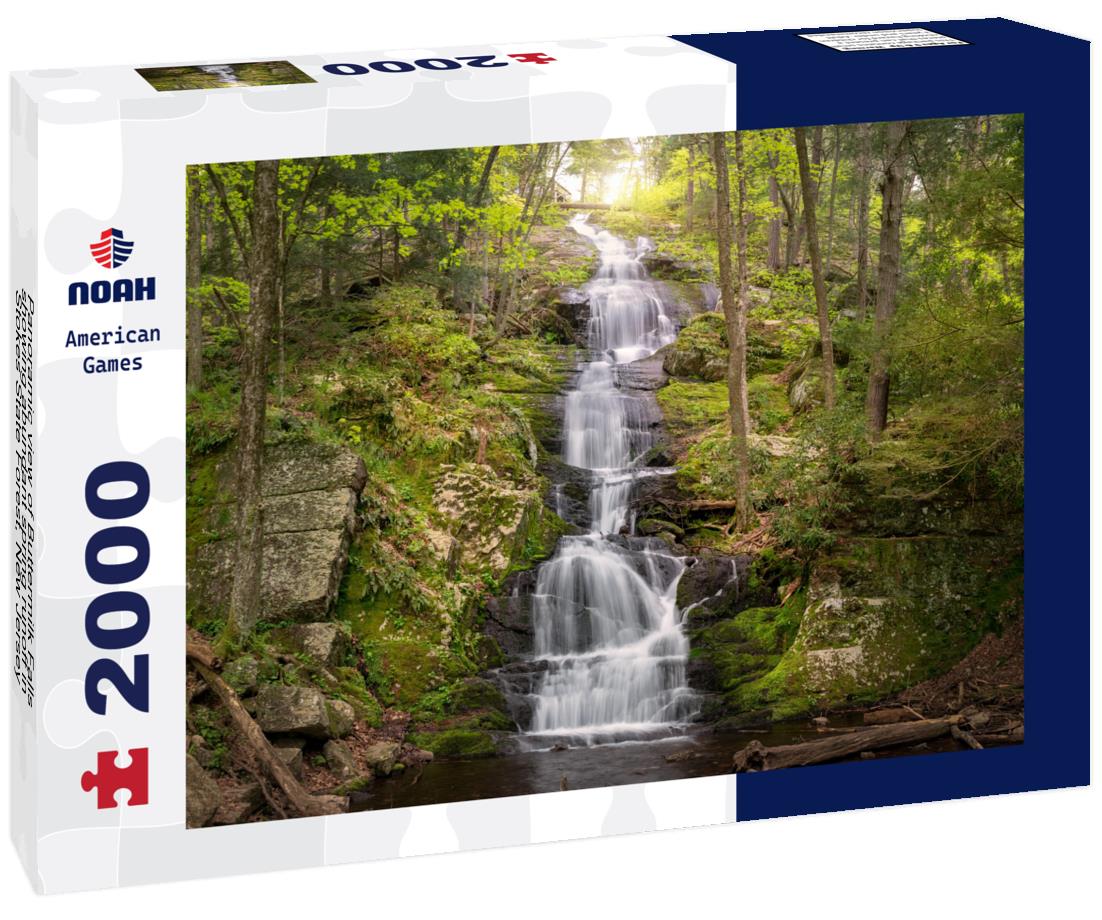 Noah Jigsaw Puzzle Panoramic view of Buttermilk Falls showing abundant spring runoff in Stokes State Forest, New Jersey 2000 pieces