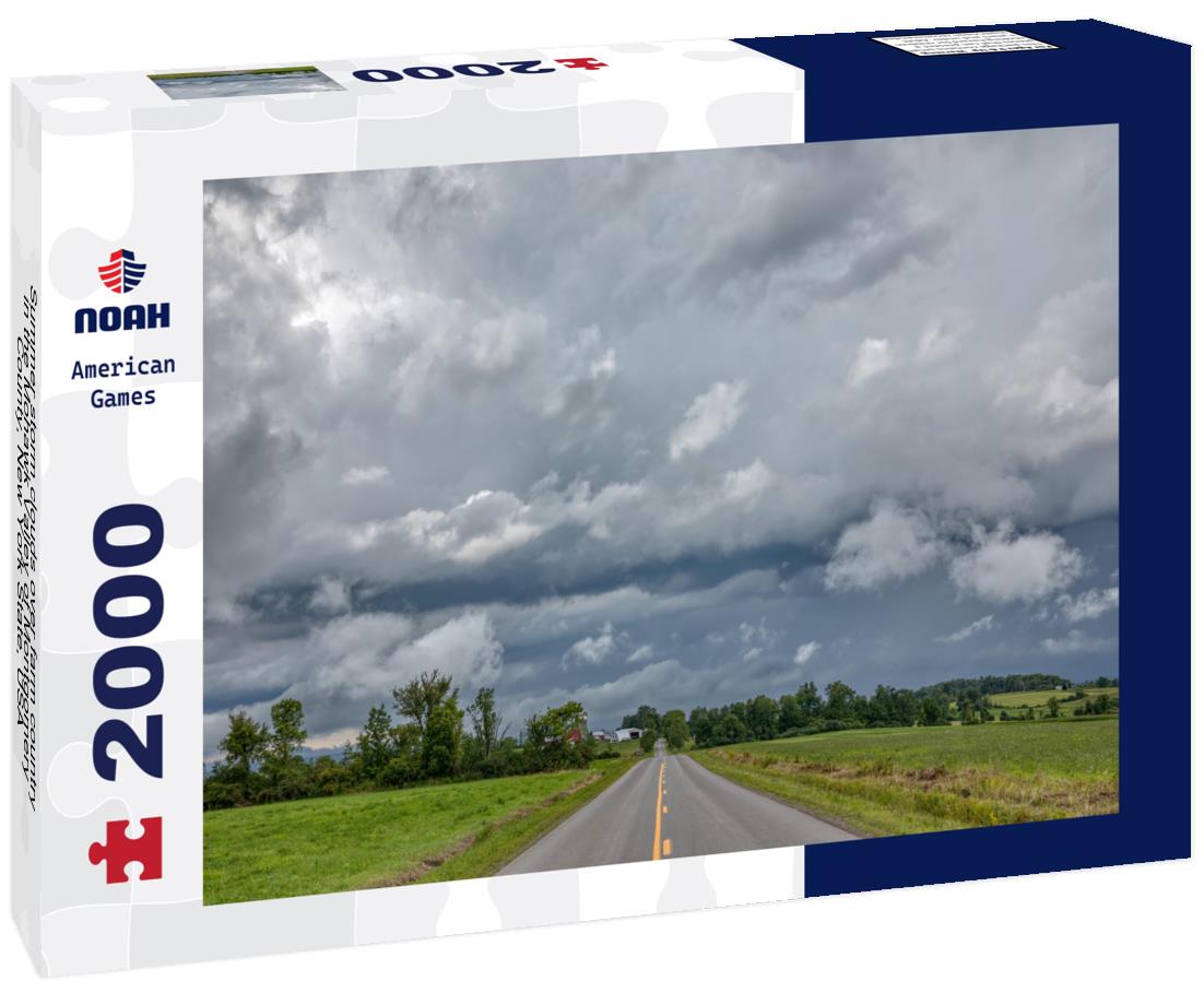 Noah Jigsaw Puzzle Summer storm clouds over farm country in the Mohawk Valley of Montgomery County, New York State, USA 2000 pieces