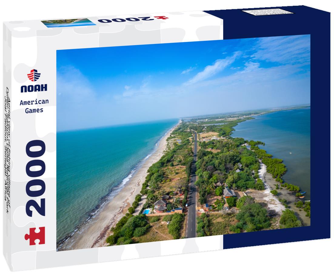 Noah Jigsaw Puzzle Aerial view of fishing village of Djiffer. Saloum Delta National Park, Joal Fadiout, Senegal. Africa 2000 pieces