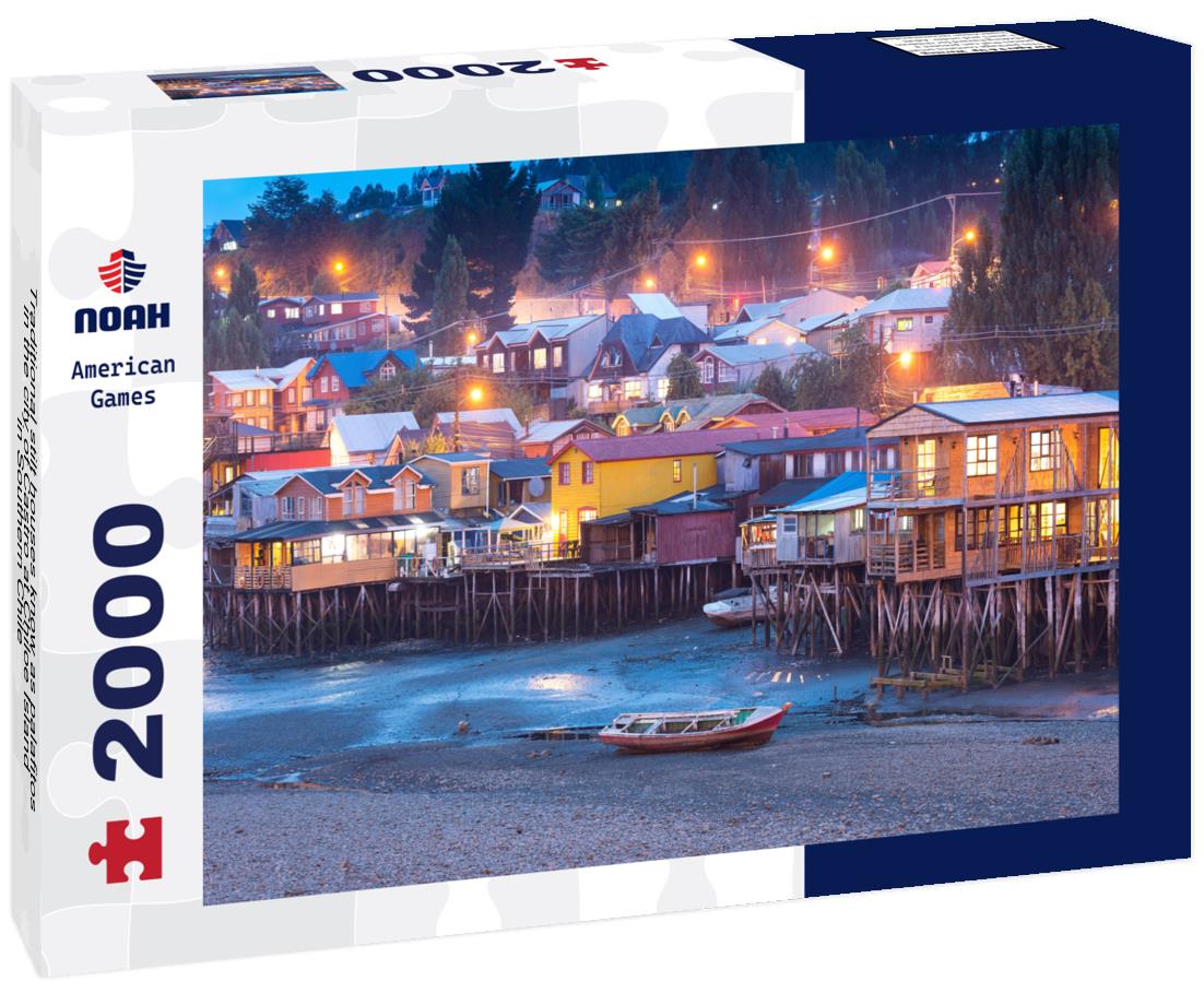 Noah Jigsaw Puzzle Traditional stilt houses know as palafitos in the city of Castro at Chiloe Island in Southern Chile 2000 pieces