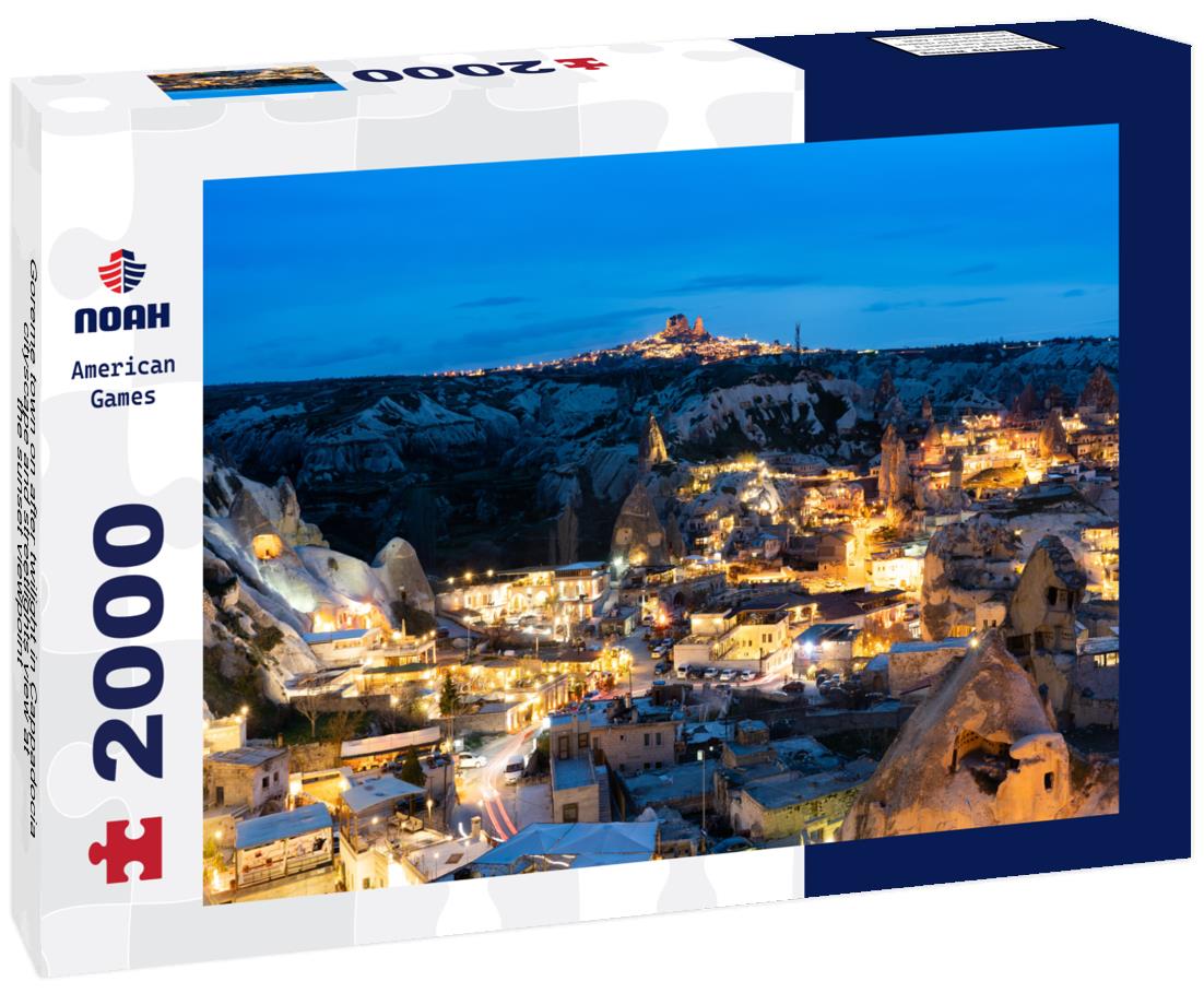 Noah Jigsaw Puzzle Goreme town on after twilight in Cappadocia cityscape and streetlights view at the sunset viewpoint 2000 pieces