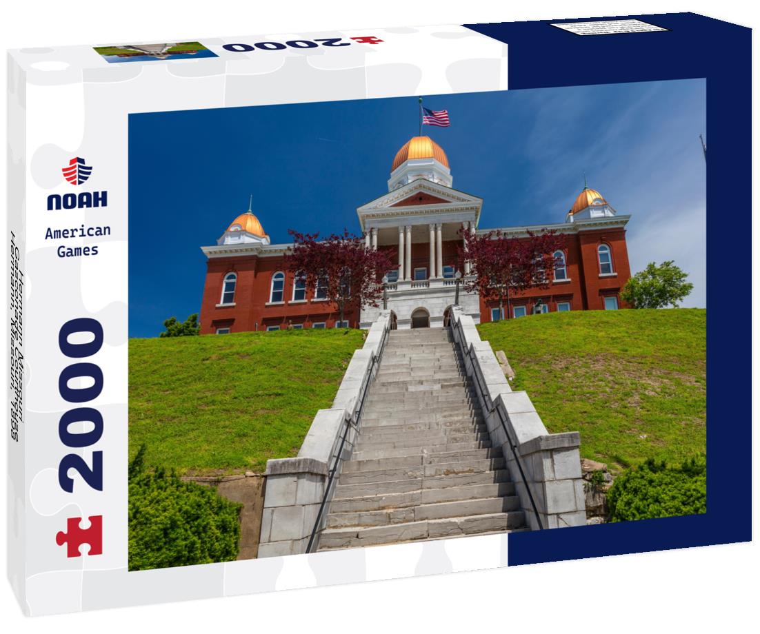 Noah Jigsaw Puzzle Hermann Missouri - Gasconade Courthouse, Hermann, Missouri, 1898 on the banks of the Missouri River 2000 pieces