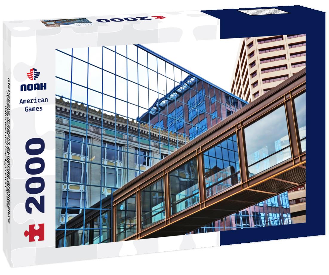 Noah Jigsaw Puzzle Metropolis modern buildings architecture, Architecture style of Minneapolis, Minnesota background 2000 pieces