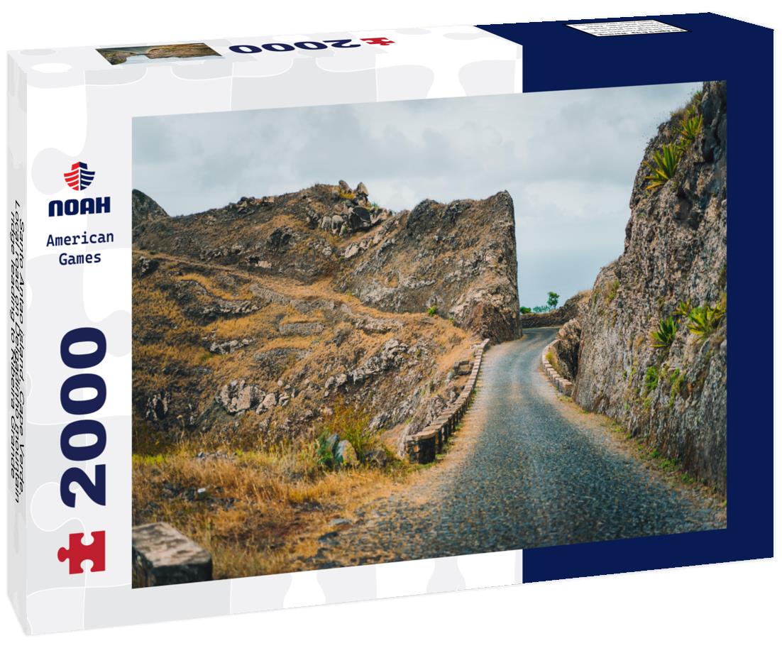 Noah Jigsaw Puzzle Santo Antao island, Cape Verde. Local road on Delgadinho mountain ridge leading to Ribeira Grande 2000 pieces