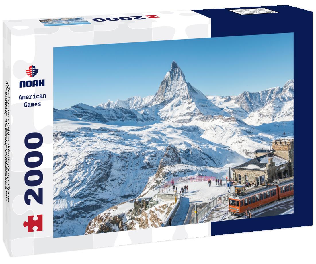 Noah Jigsaw Puzzle Switzerland Alps Matterhorn Snow Mountains at Gornergrat bahn train station, Zermatt, Switzerland 2000 pieces