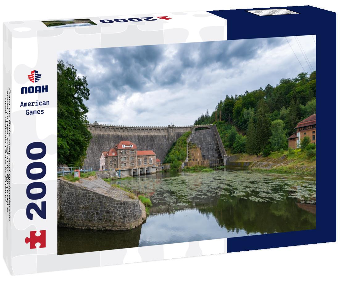 Noah Jigsaw Puzzle Dam on Bobr river and hydroelectric water power station in Pilchowice near Jelenia Gora in Poland 2000 pieces