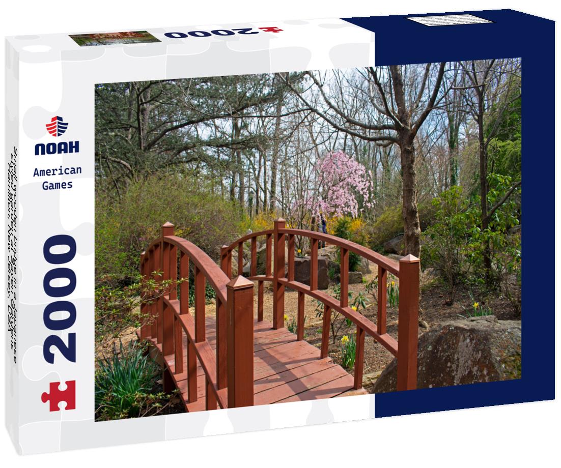 Noah Jigsaw Puzzle Small wooden bridge in a Japanese styled garden at Sayen Gardens, Hamilton, New Jersey, USA -05 2000 pieces
