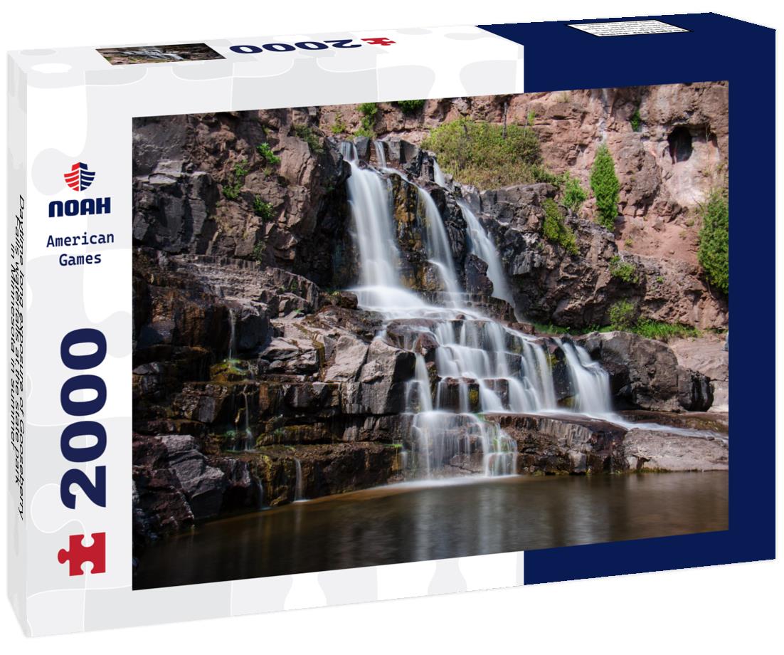 Noah Jigsaw Puzzle Daytime long exposure of Gooseberry Falls waterfalls at the state park in Minnesota in summer 2000 pieces