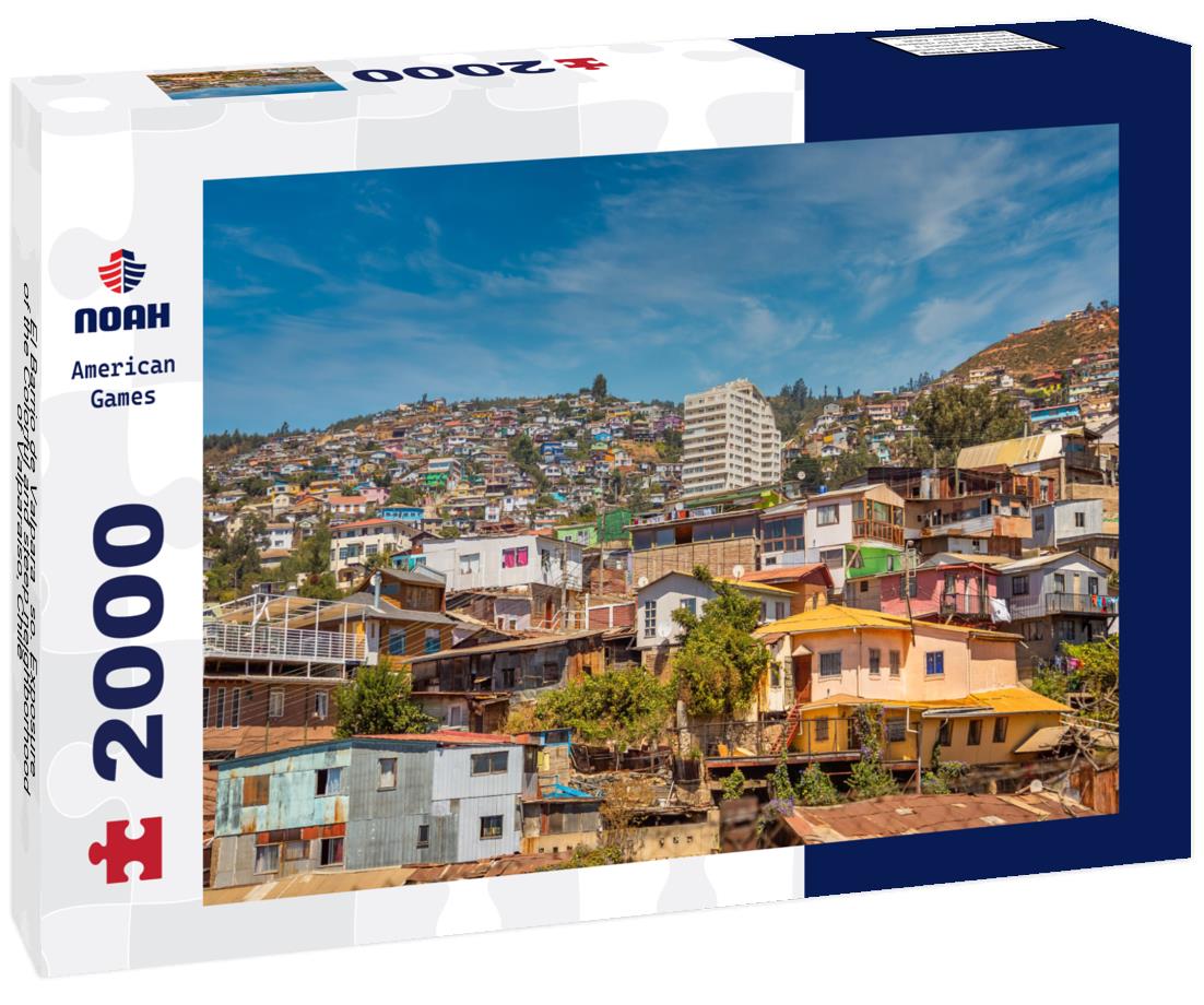 Noah Jigsaw Puzzle El Barrio de Valparaíso. Exposure of the Colorful and steep neighborhood of Valparaiso, Chile 2000 pieces