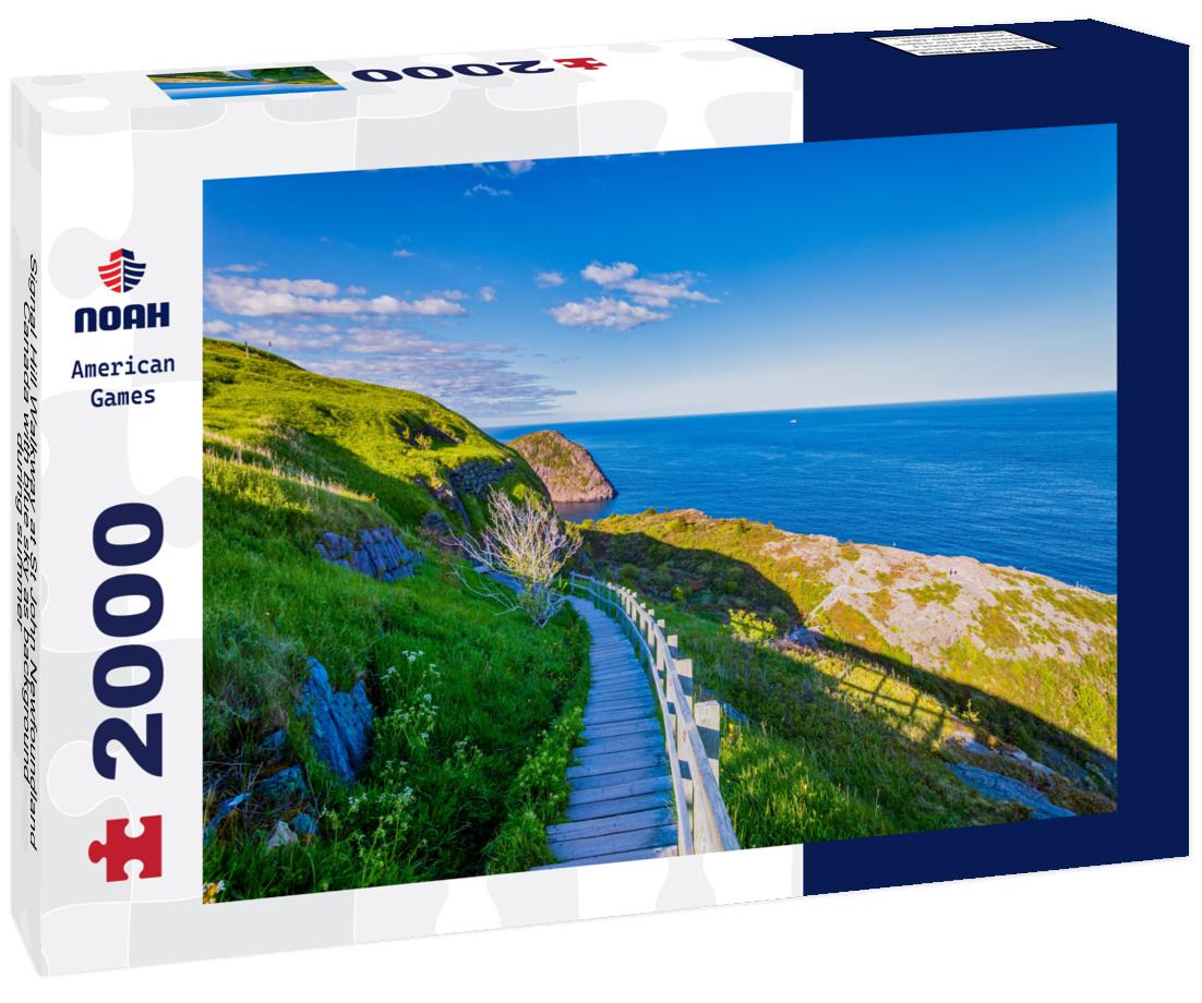 Noah Jigsaw Puzzle Signal Hill Walkway at St John Newfoundland, Canada with blue sky as background during summer 2000 pieces