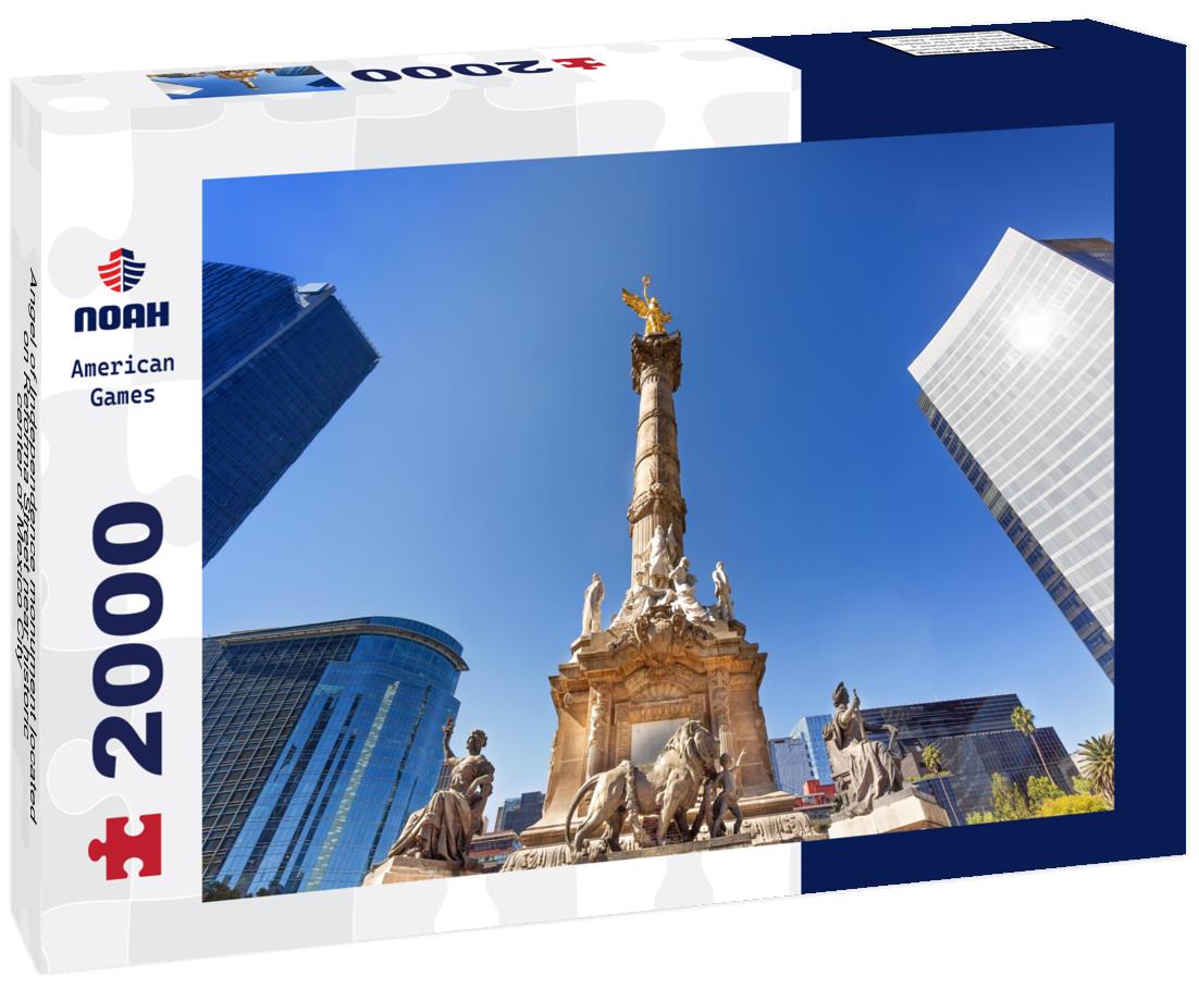 Noah Jigsaw Puzzle Angel of Independence monument located on Reforma Street near historic center of Mexico City 2000 pieces