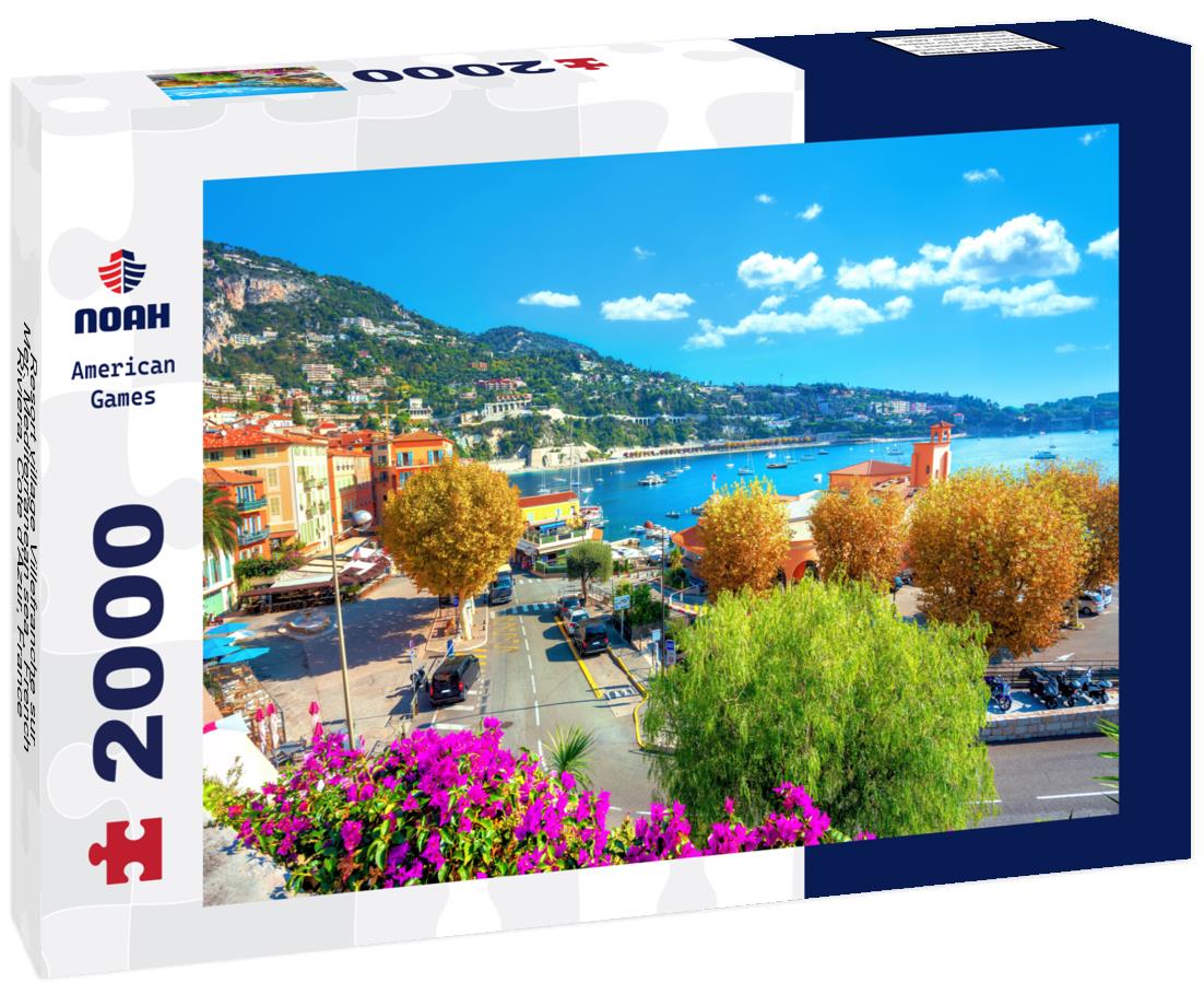 Noah Jigsaw Puzzle Resort village Villefranche sur Mer. Mediterranean sea , French Riviera, Cote d'Azur, France 2000 pieces