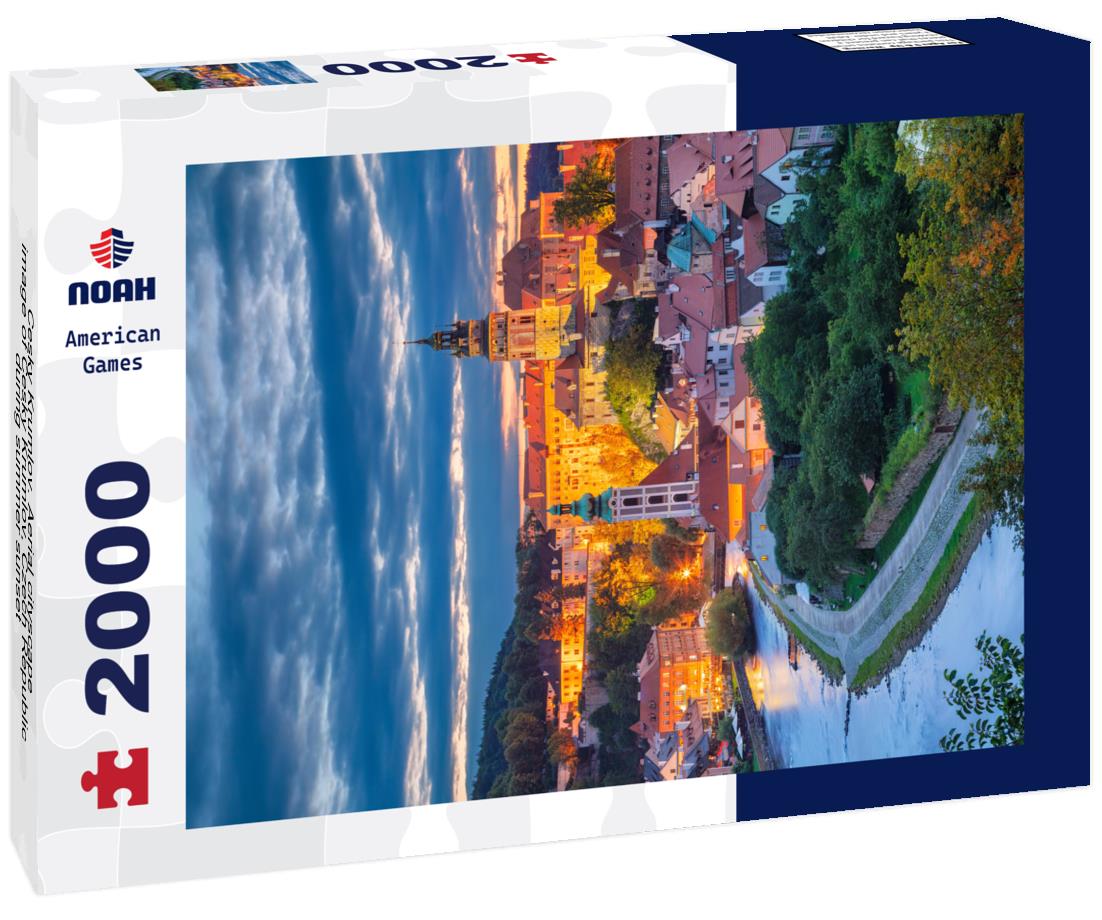 Noah Jigsaw Puzzle Cesky Krumlov. Aerial cityscape image of Cesky Krumlov, Czech Republic during summer sunset 2000 pieces