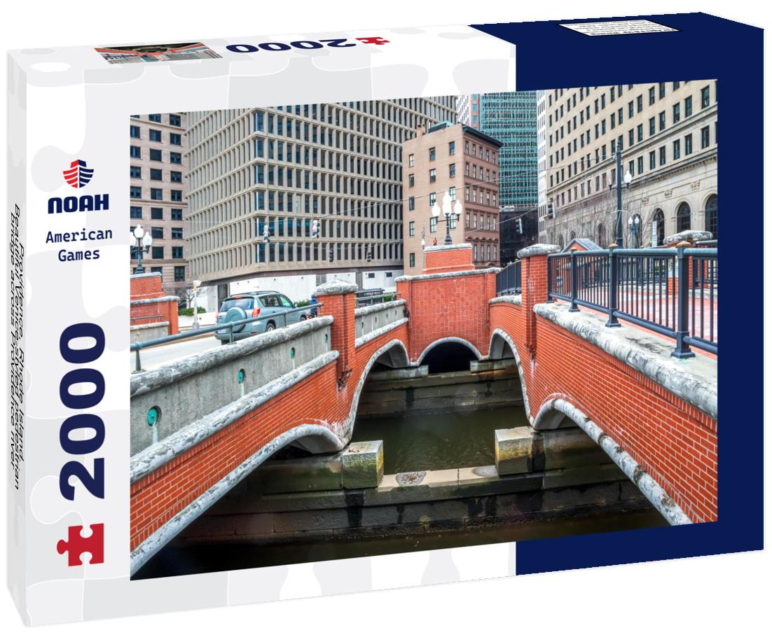 Noah Jigsaw Puzzle Providence, Rhode Island. Beautiful Venice-styled pedestrian bridge across Providence river 2000 pieces