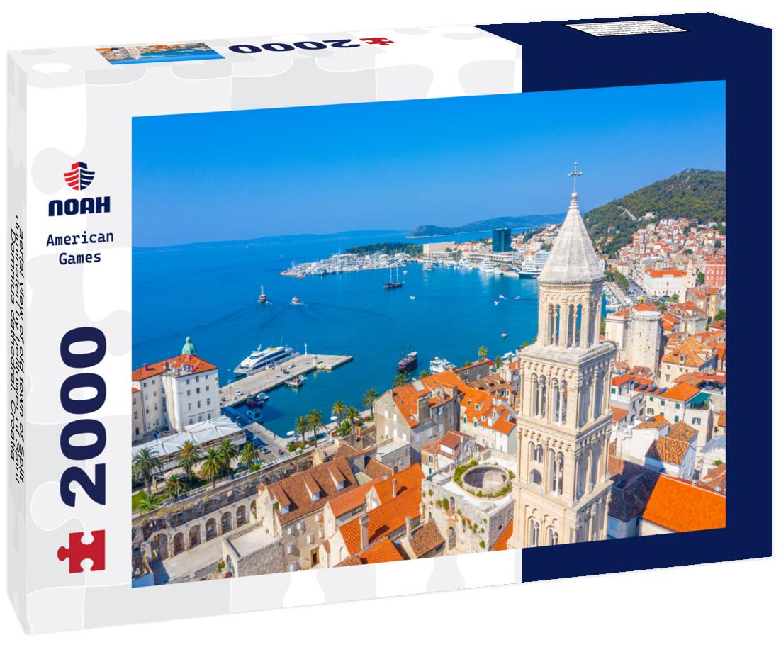 Noah Jigsaw Puzzle aerial view of old town of Split dominated by belltower of Saint Domnius cathedral, Croatia 2000 pieces