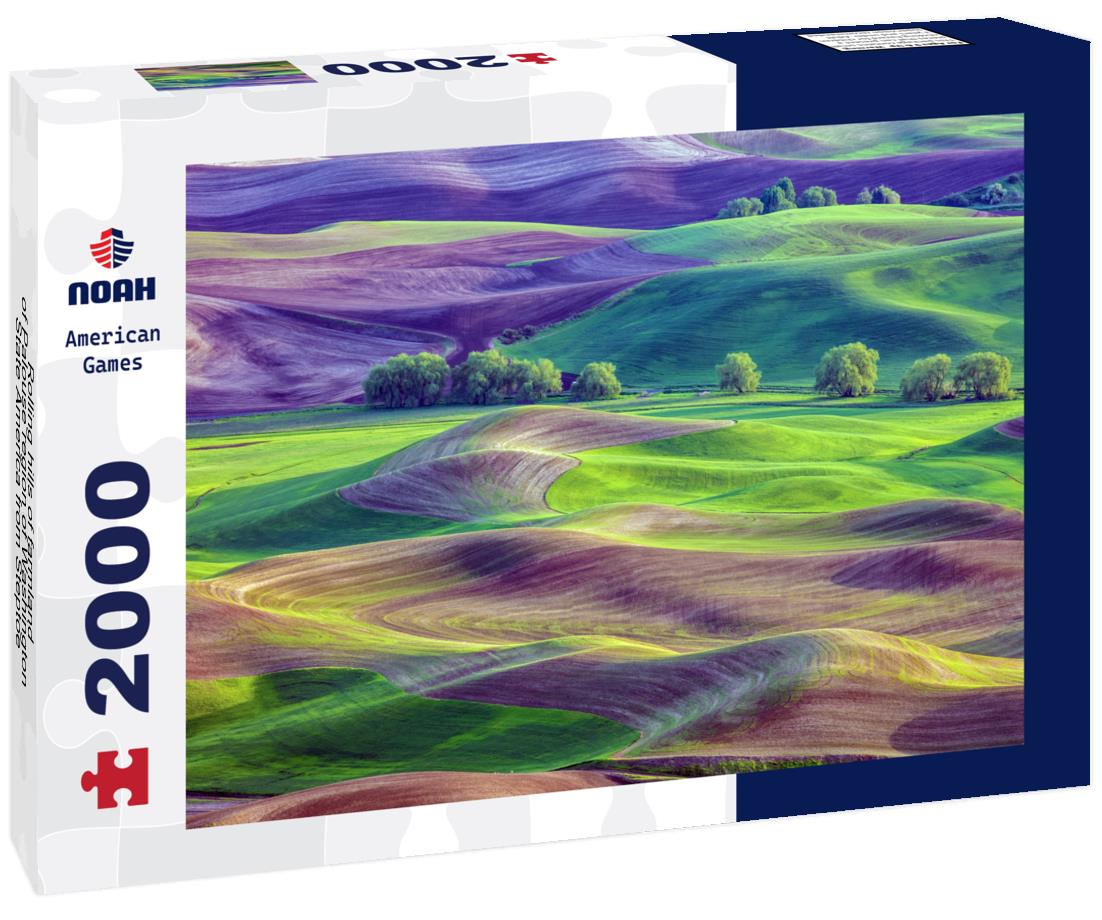 Noah Jigsaw Puzzle Rolling hills of farmland of Palouse region of Washington State America from Steptoe Butte 2000 pieces