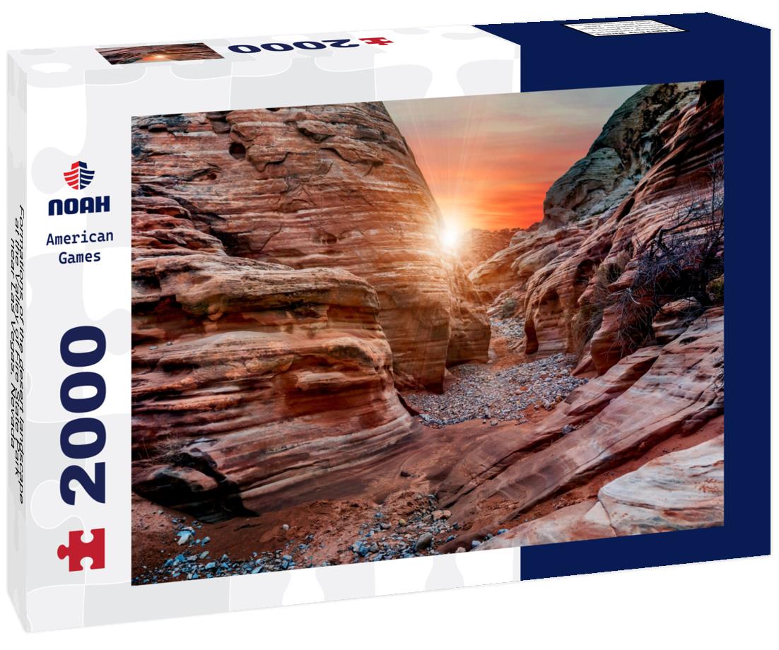 Noah Jigsaw Puzzle Formations of the desert landscape at the Valley of Fire State Park near Las Vegas, Nevada 2000 pieces