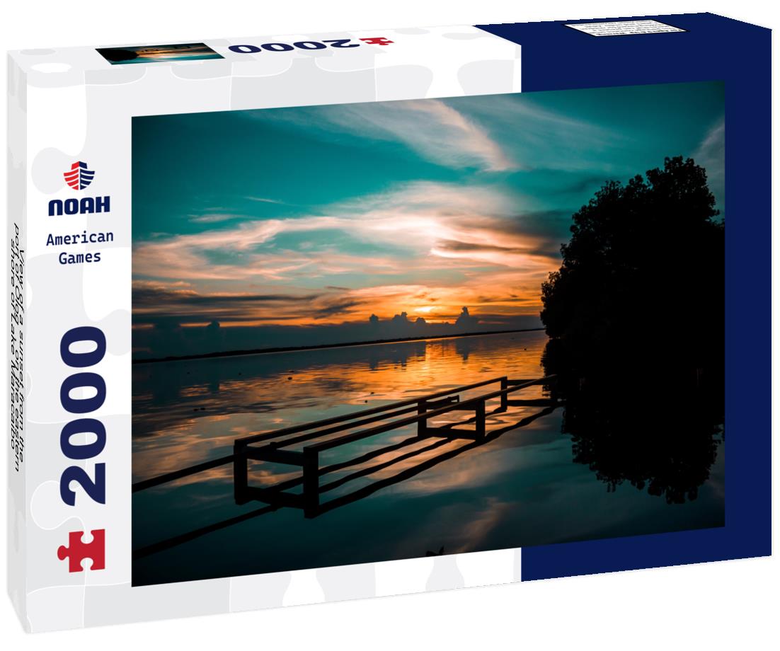 Noah Jigsaw Puzzle View of a sunset from the port of Ologá, on the eastern shore of Lake Maracaibo, Venezuela 2000 pieces