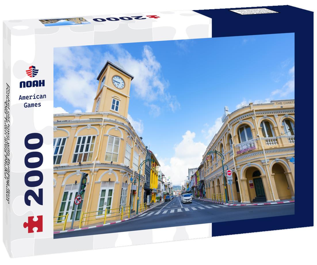 Noah Jigsaw Puzzle Phuket old town with Building Sino Portuguese architecture at Phuket Old Town area Phuket 2000 pieces