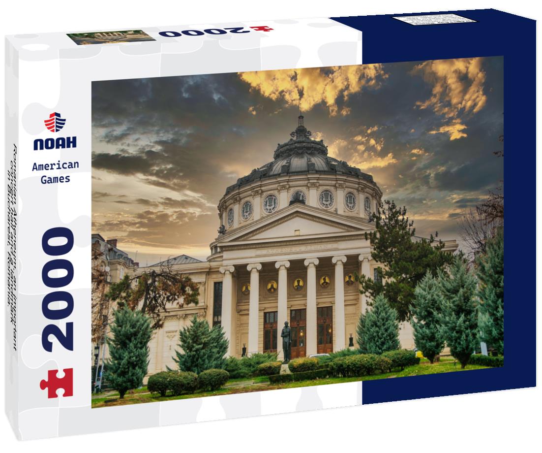 Noah Jigsaw Puzzle Romanian Atheneum, an important concert hall and a landmark in Bucharest, Romania. Sunset 2000 pieces
