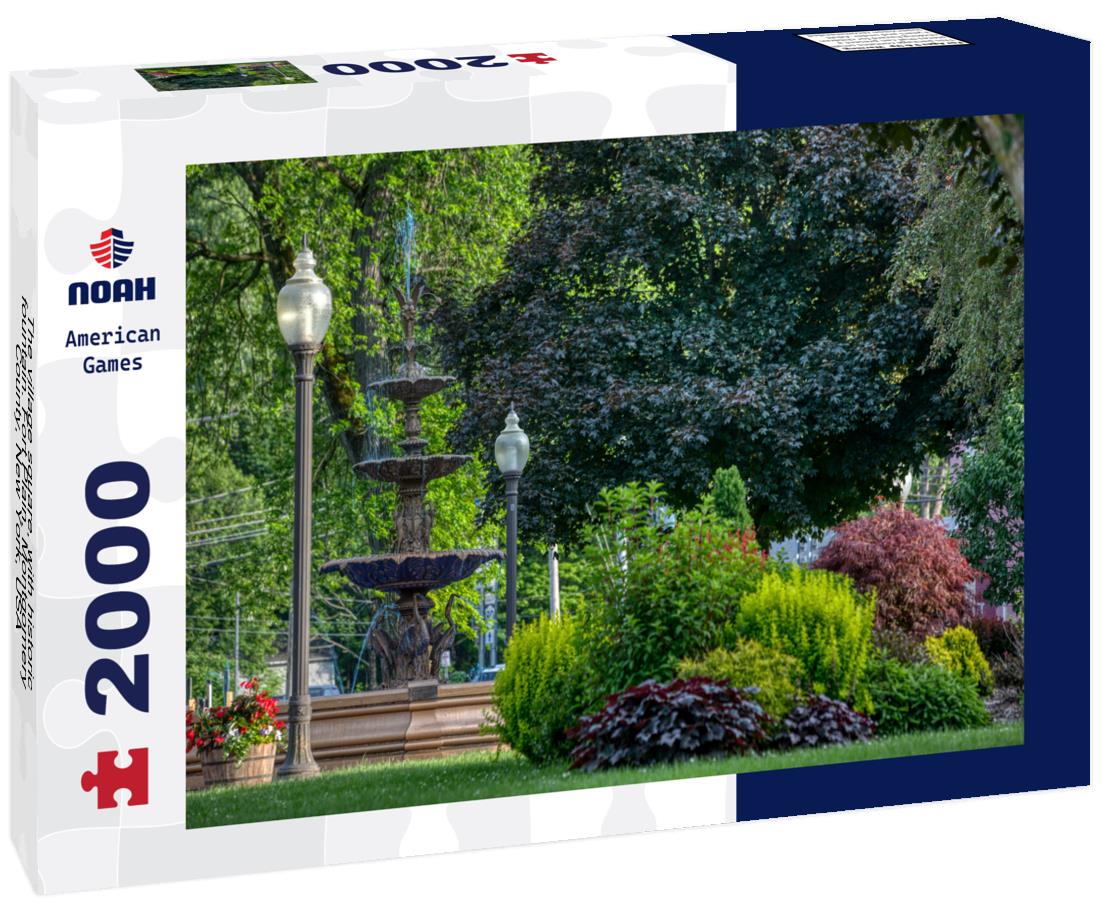 Noah Jigsaw Puzzle The village square, with historic fountain. Fort Plain, Montgomery County, New York, USA 2000 pieces