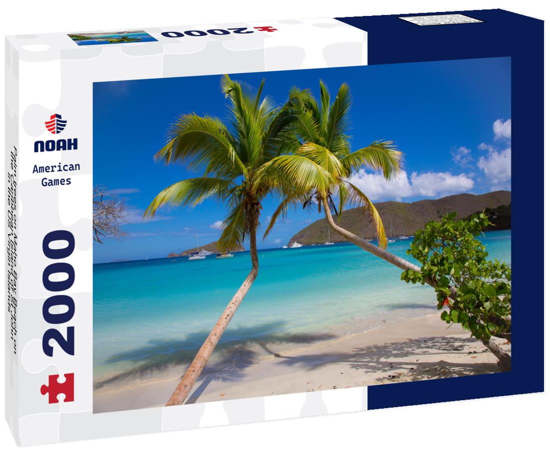 Noah Jigsaw Puzzle Palm trees on Maho Bay Beach on the Caribbean Island of St John in the US Virgin Islands 2000 pieces
