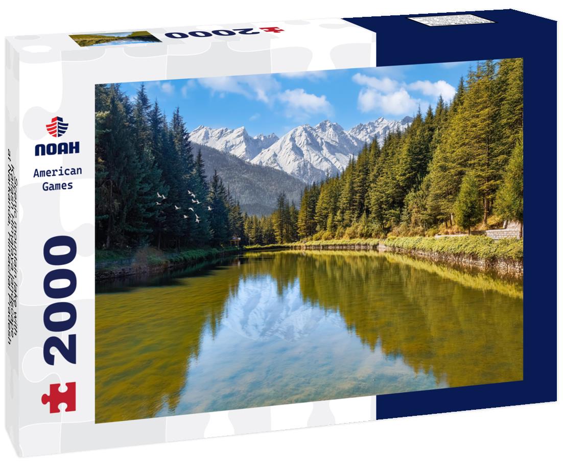 Noah Jigsaw Puzzle Scenic mountain lake with Kailash Himalaya landscape at Narkanda, Himachal Pradesh India 2000 pieces