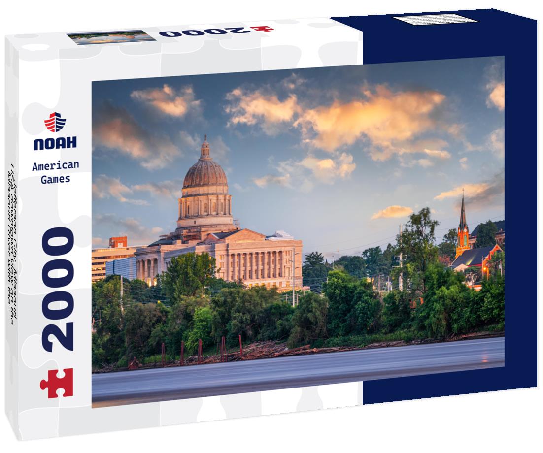 Noah Jigsaw Puzzle Jefferson City, Missouri, USA downtown view on the Missouri River with the State Capitol 2000 pieces