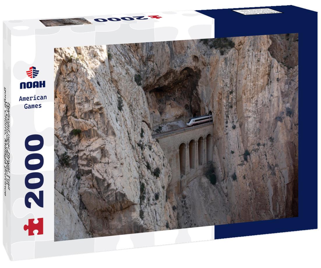 Noah Jigsaw Puzzle Railroad near Royal Trail (El Caminito del Rey) in gorge Chorro, Malaga province, Spain 2000 pieces