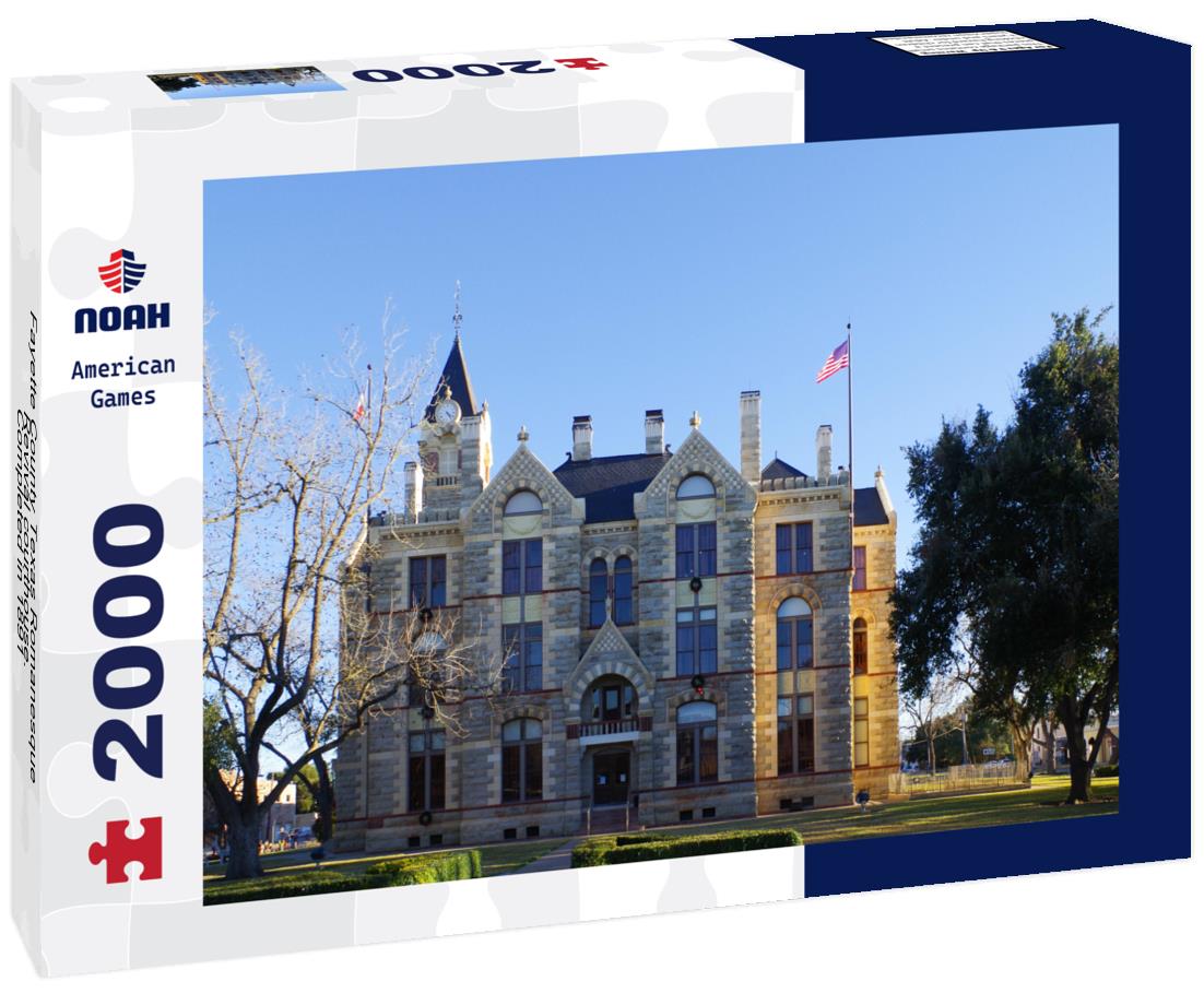 Noah Jigsaw Puzzle Fayette County Texas Romanesque Revival courthouse. Completed in 1891 - LaGrange, Texas 2000 pieces