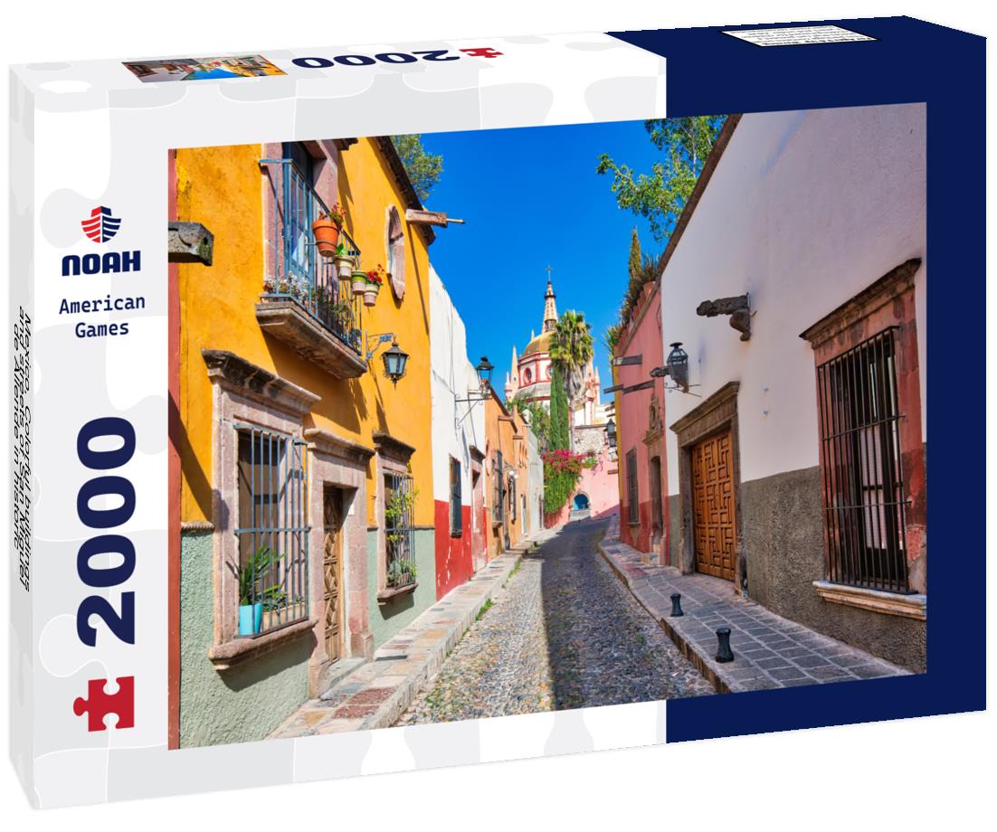 Noah Jigsaw Puzzle Mexico, Colorful buildings and streets of San Miguel de Allende in historic city center 2000 pieces