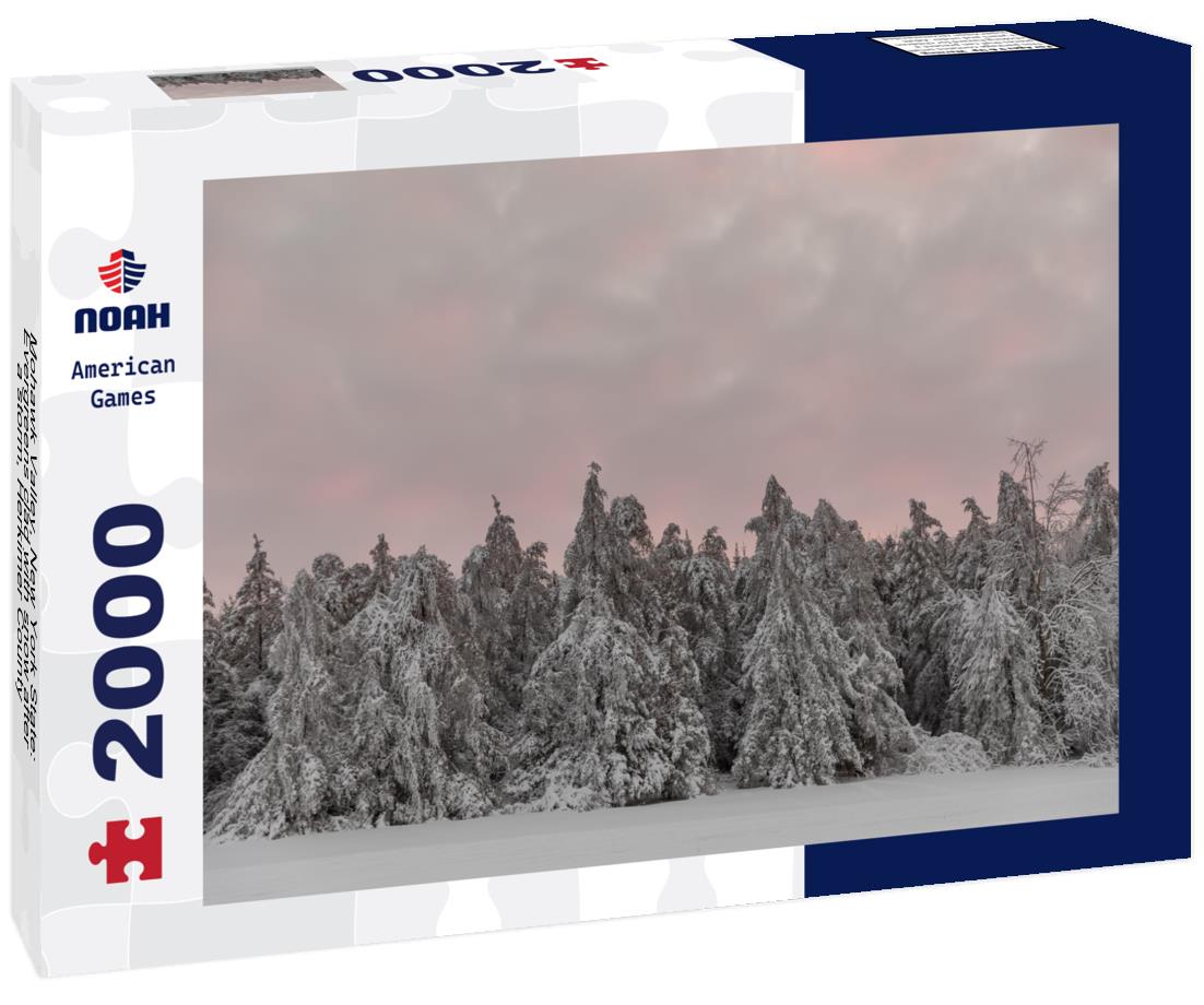 Noah Jigsaw Puzzle Mohawk Valley, New York State: Evergreens clad with snow after a storm, Herkimer County 2000 pieces