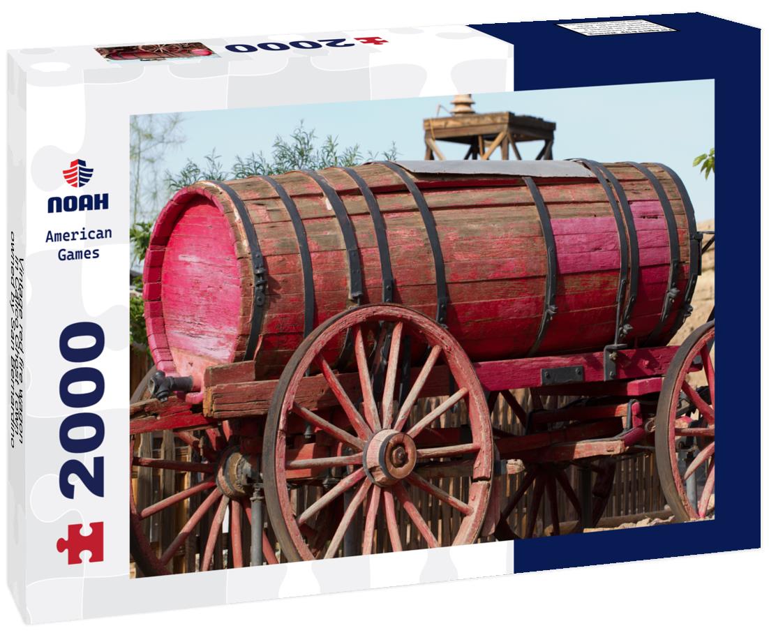 Noah Jigsaw Puzzle Vintage red fire wagon in Calico Ghost Town, owned by San Bernardino County, California 2000 pieces