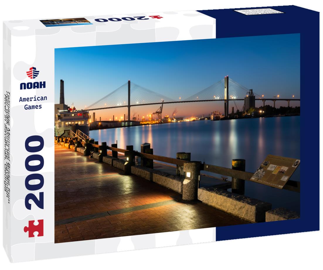 Noah Jigsaw Puzzle Talmadge Memorial Bridge from river walk along the Savannah River in Savannah, Georgia 2000 pieces