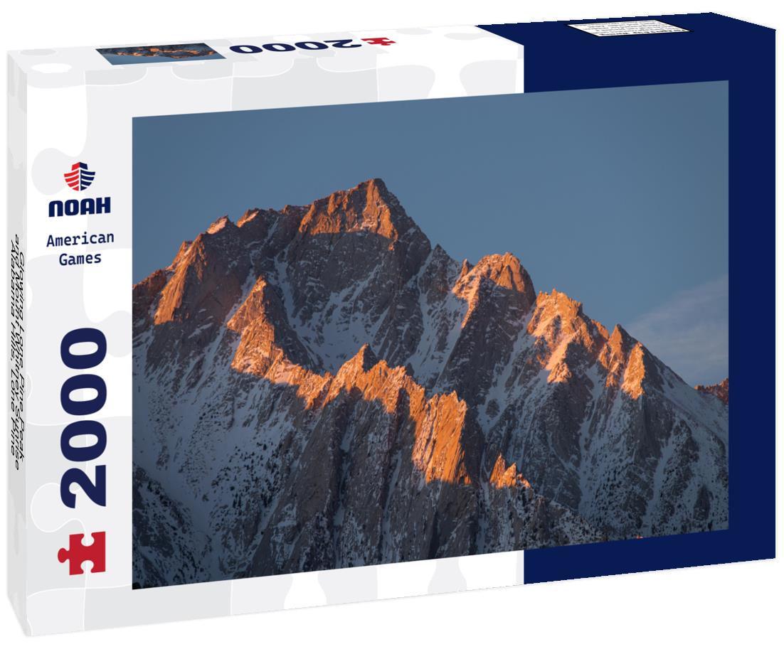 Noah Jigsaw Puzzle Glowing Lone Pine Peak and Mount Whitney Sunrise, Alabama Hills, Lone Pine, California 2000 pieces