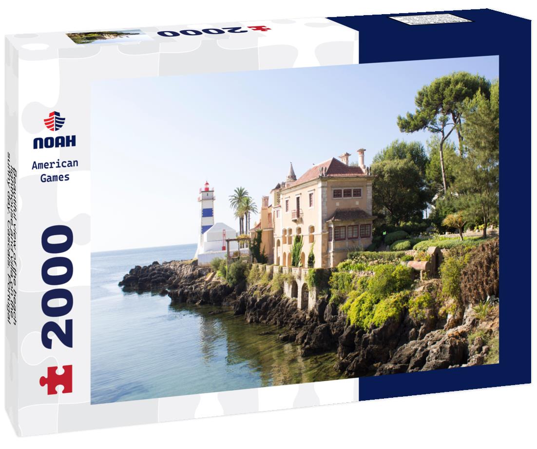 Noah Jigsaw Puzzle Beautiful view of the beach, lighthouse and villa on the sunny day. Cascais. Portugal 2000 pieces