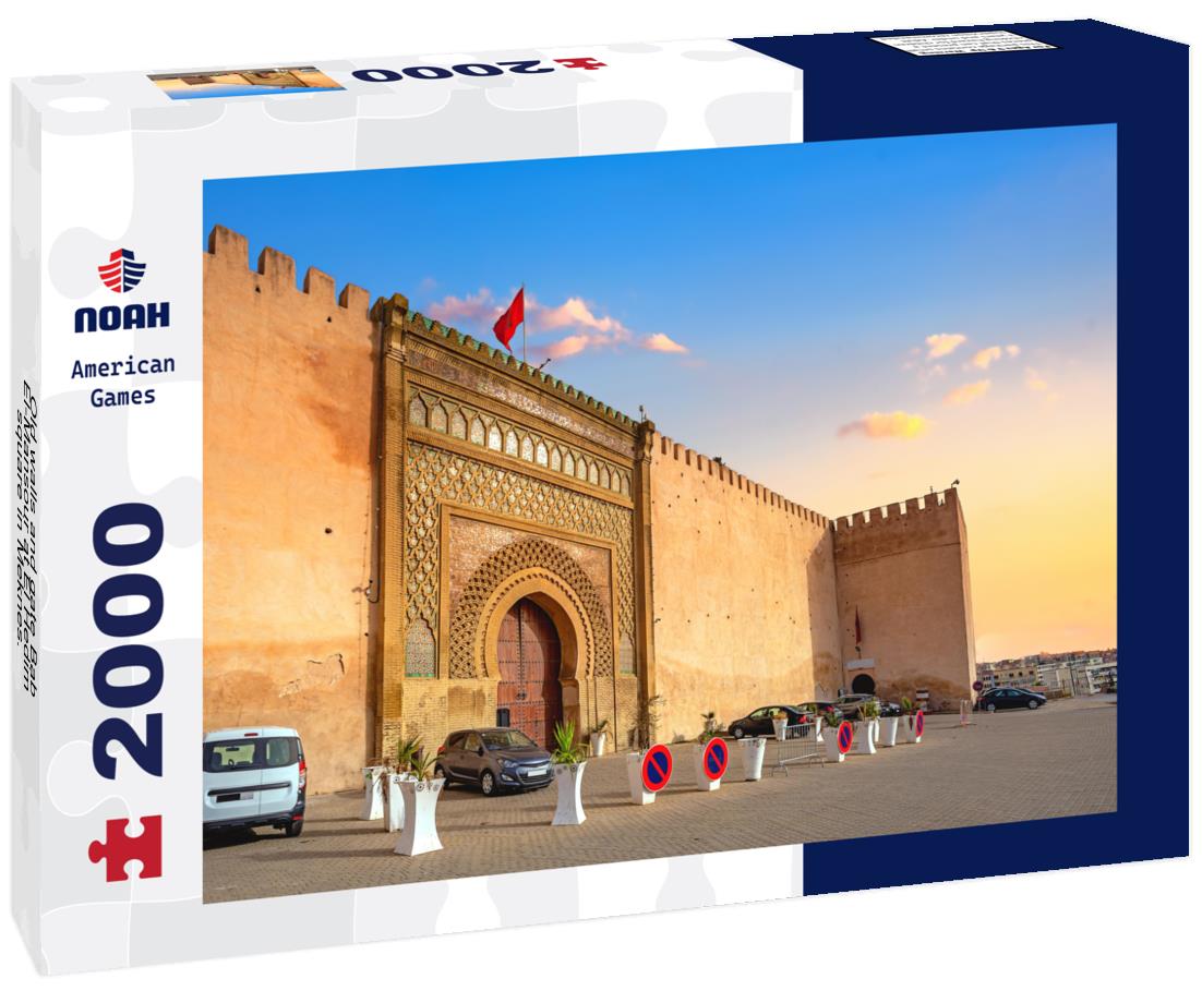 Noah Jigsaw Puzzle Old walls and gate Bab El-Mansour at El Hedim square in Meknes. Morocco, North Africa 2000 pieces