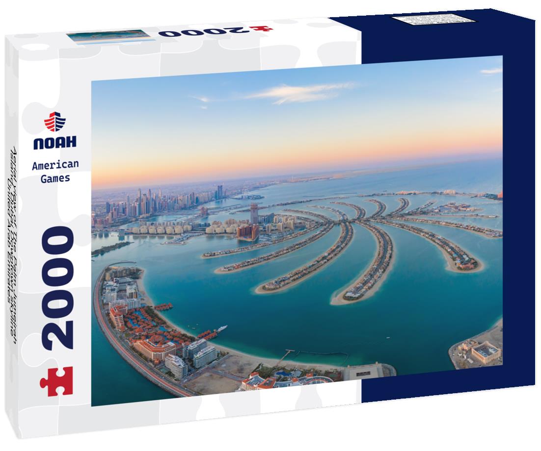 Noah Jigsaw Puzzle Aerial view of The Palm Jumeirah Island, Dubai Downtown skyline, United Arab Emirates 2000 pieces