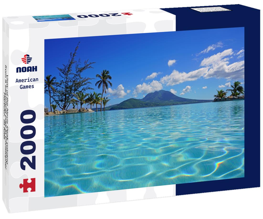 Noah Jigsaw Puzzle View of the Nevis Peak volcano from a swimming pool in Christopher Harbour, St Kitts 2000 pieces
