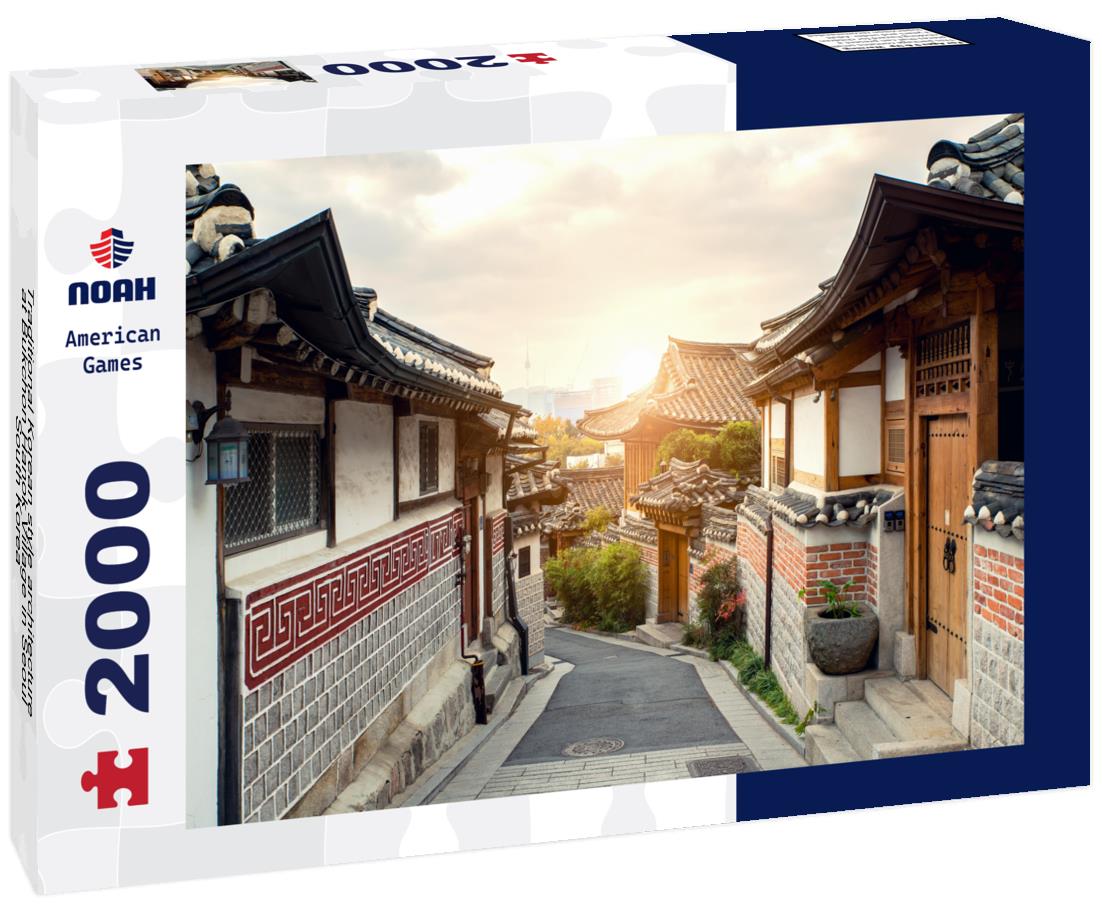 Noah Jigsaw Puzzle Traditional Korean style architecture at Bukchon Hanok Village in Seoul, South Korea 2000 pieces