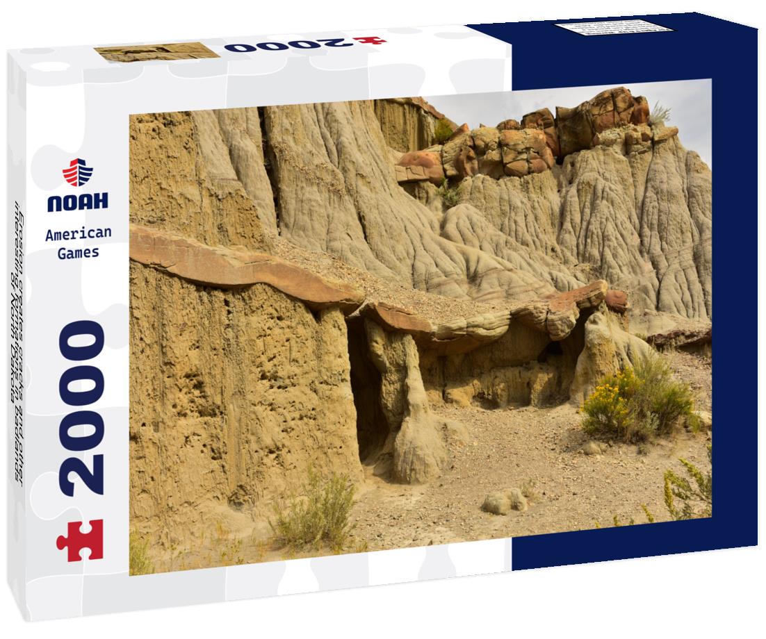 Noah Jigsaw Puzzle Erosion creates cracks and other interesting formations in badlands of North Dakota 2000 pieces