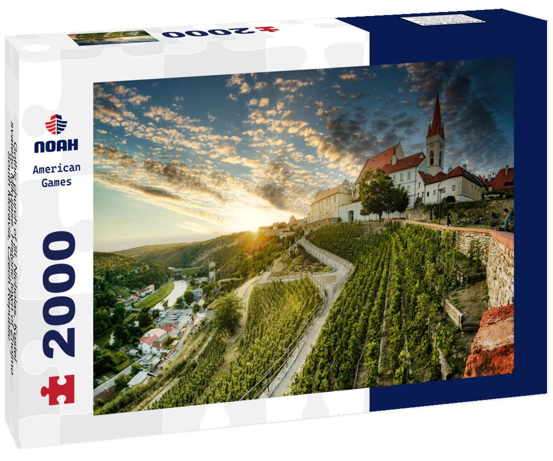 Noah Jigsaw Puzzle Gothic church of St. Nicholas, Kostel svateho Mikulase. Historic town of Znojmo, South Moravia, Czech Republic 2000 Pieces