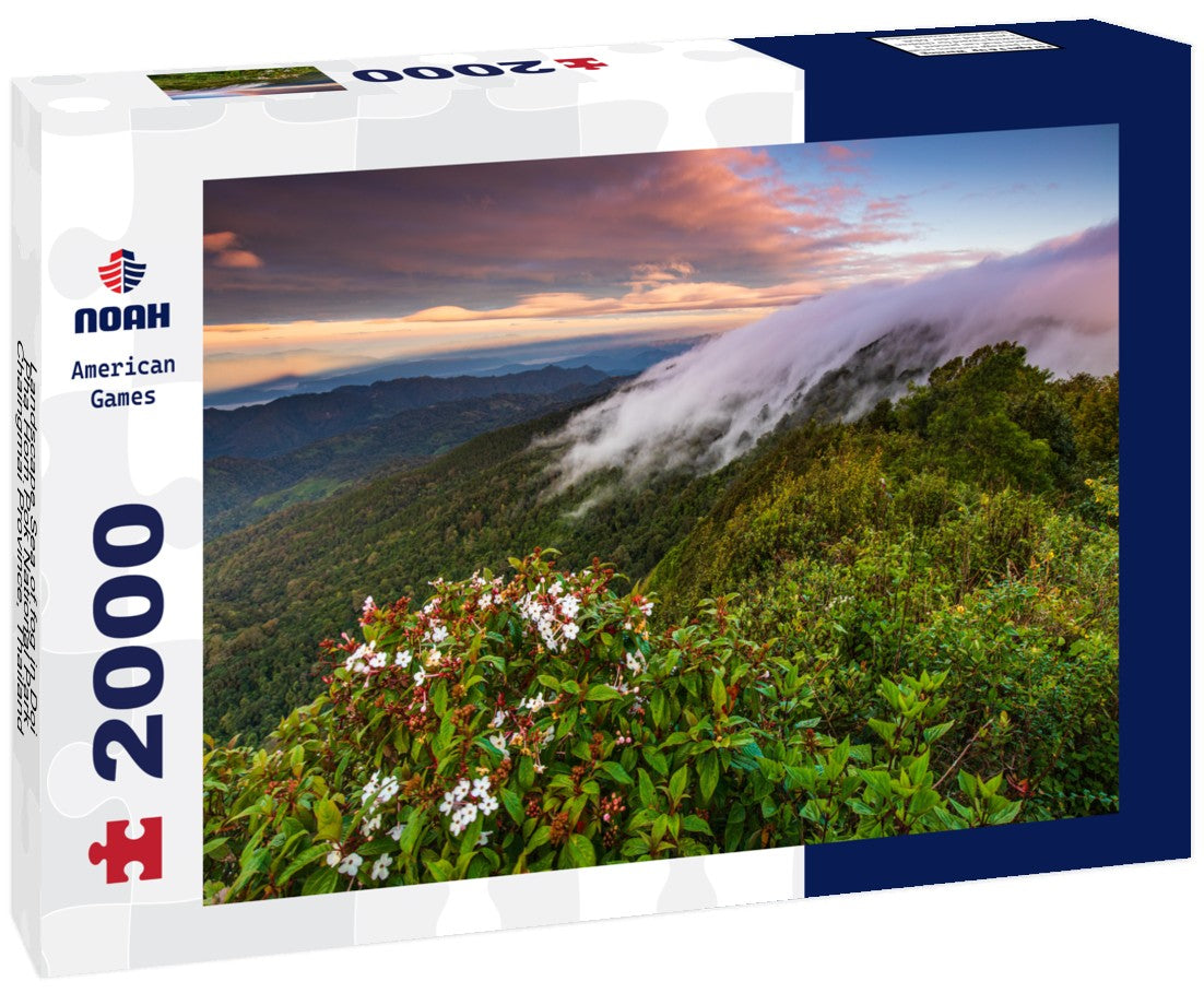 Noah Jigsaw Puzzle Landscape Sea of fog in Doi Pha Hom Pok National Park, Chaingmai Province, Thailand 2000 Pieces