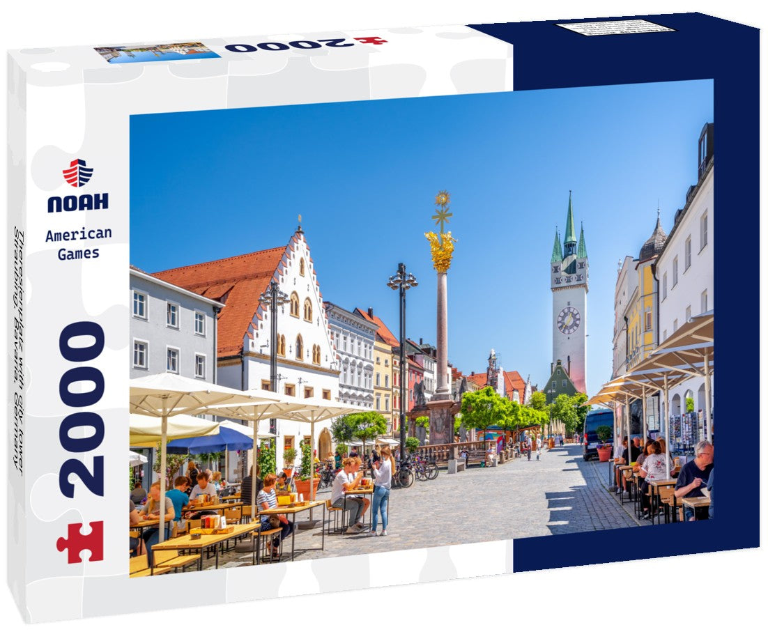 Noah Jigsaw Puzzle Theresienplatz with city tower, Straubing, Bavaria, Germany 2000 Pieces