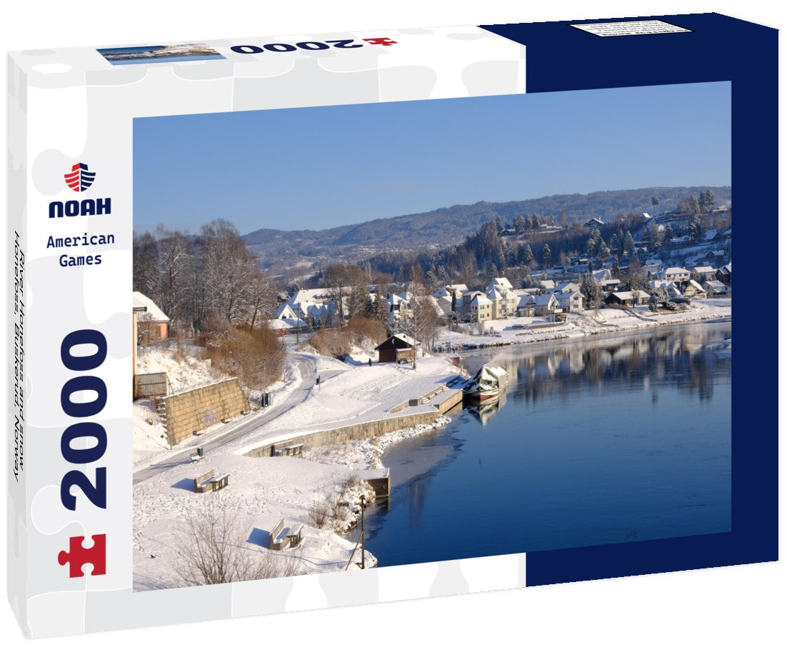 Noah Jigsaw Puzzle River Honefoss and snow, Honefoss, Buskerud, Norway 2000 Pieces