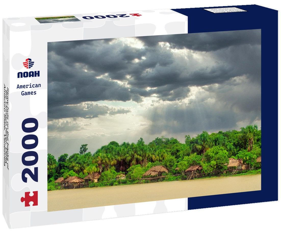 Noah Jigsaw Puzzle Straw huts on the banks of the Orinoco River, Delta, Amacuro State, Venezuela 2000 Pieces